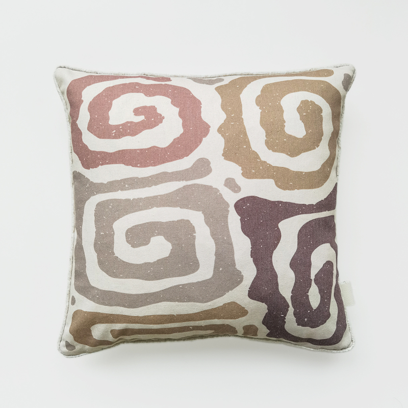 polycotton canvas cushion with print