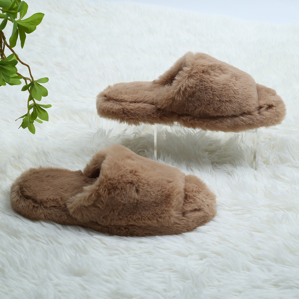 Cute Design Warm Fur Slippers Slippers for Bedroom Indoor