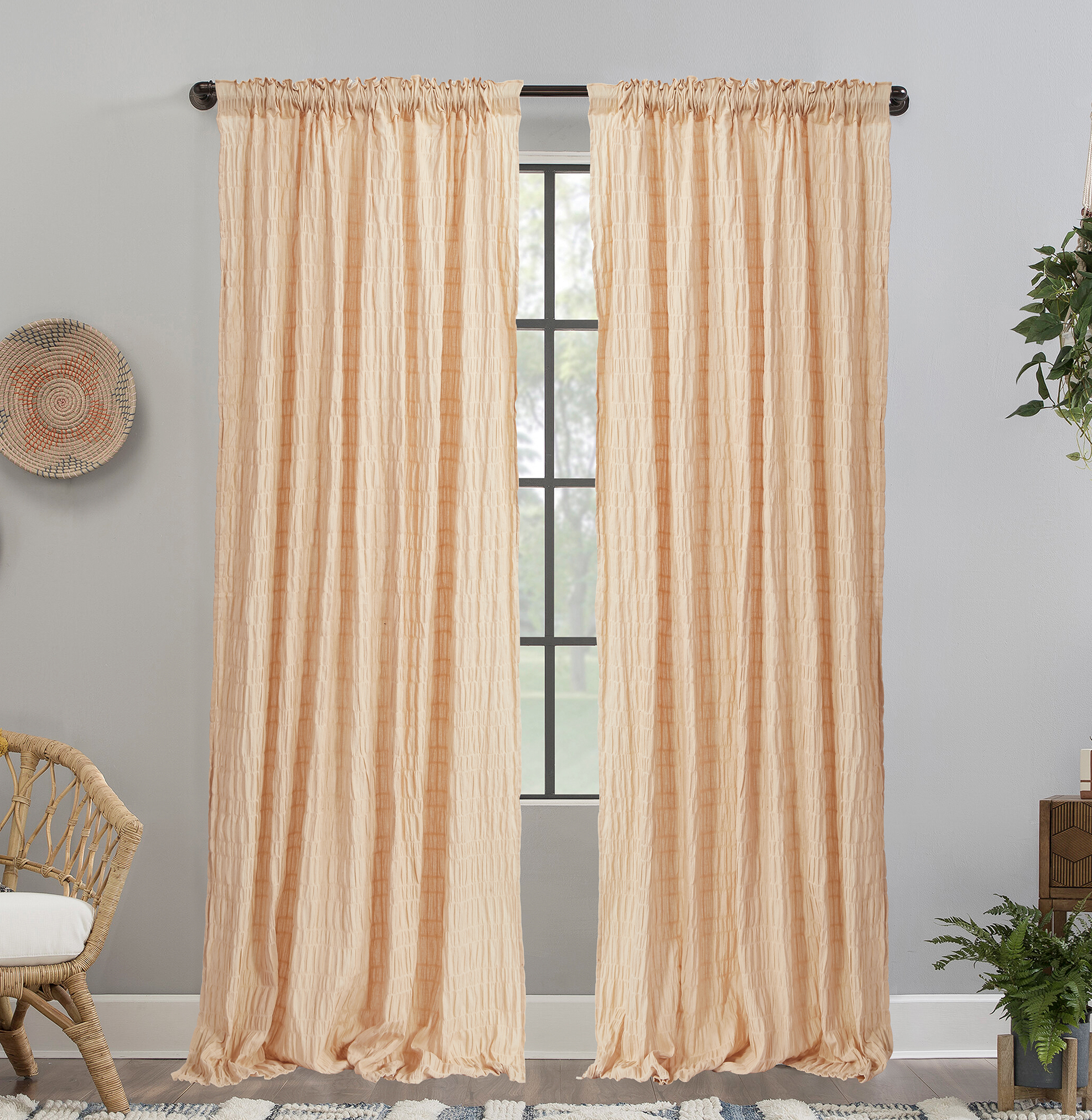 Factory Direct Sales High Quality Cotton/spandex Curtain for Living Room