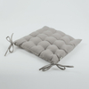  Chair pads with ties，seat chair pads with 12 points stitched, Linen-like texture 