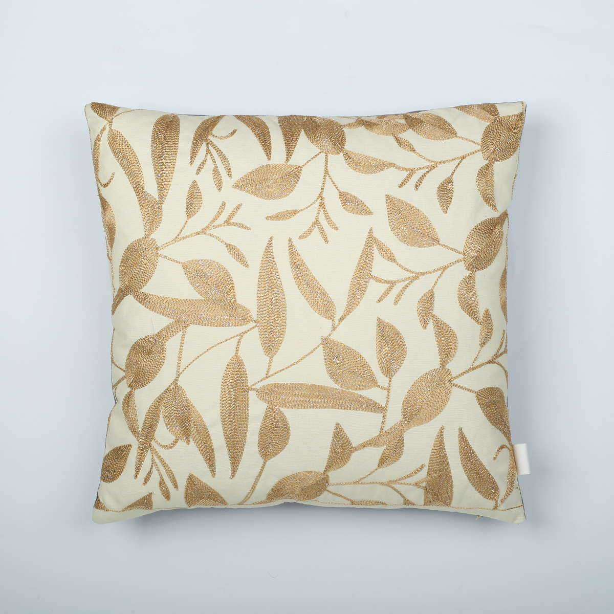 Wholesale Golden Embroidery Leaves Cushion Covers Ready To Ship Home Decor Pillow Cases