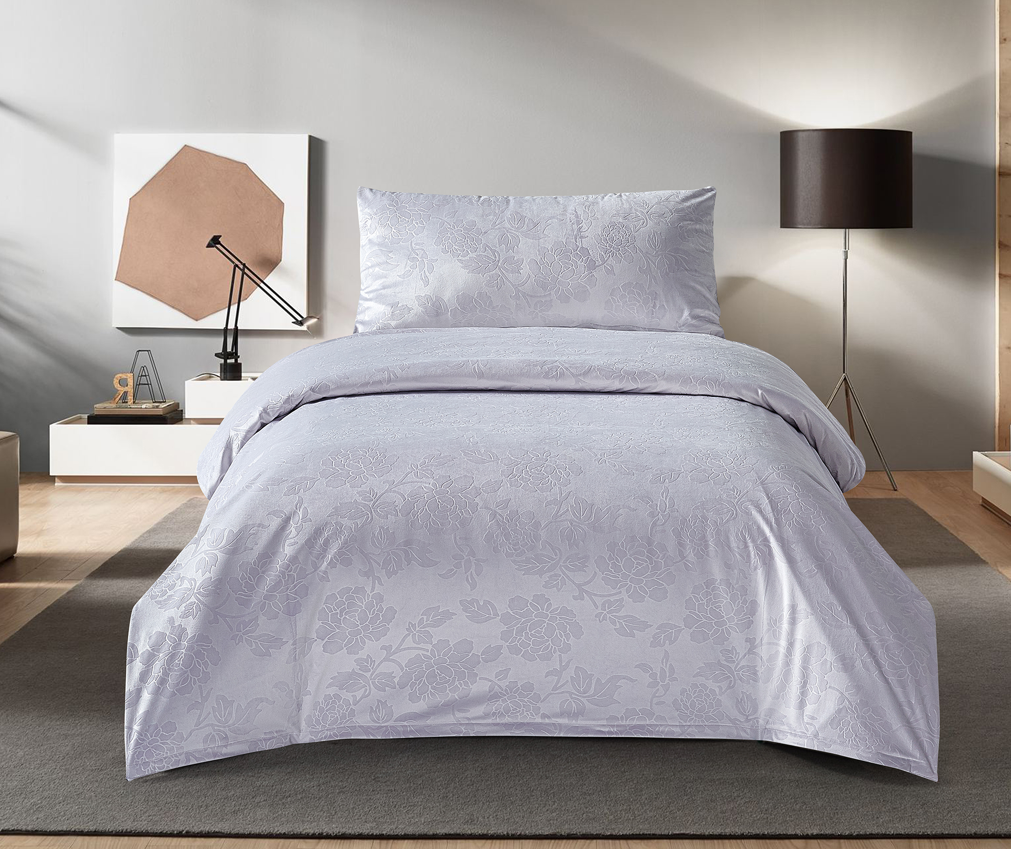 Luxury Embossed Velvet Simple Bedding Set Bedding Quilt Cover Sheet