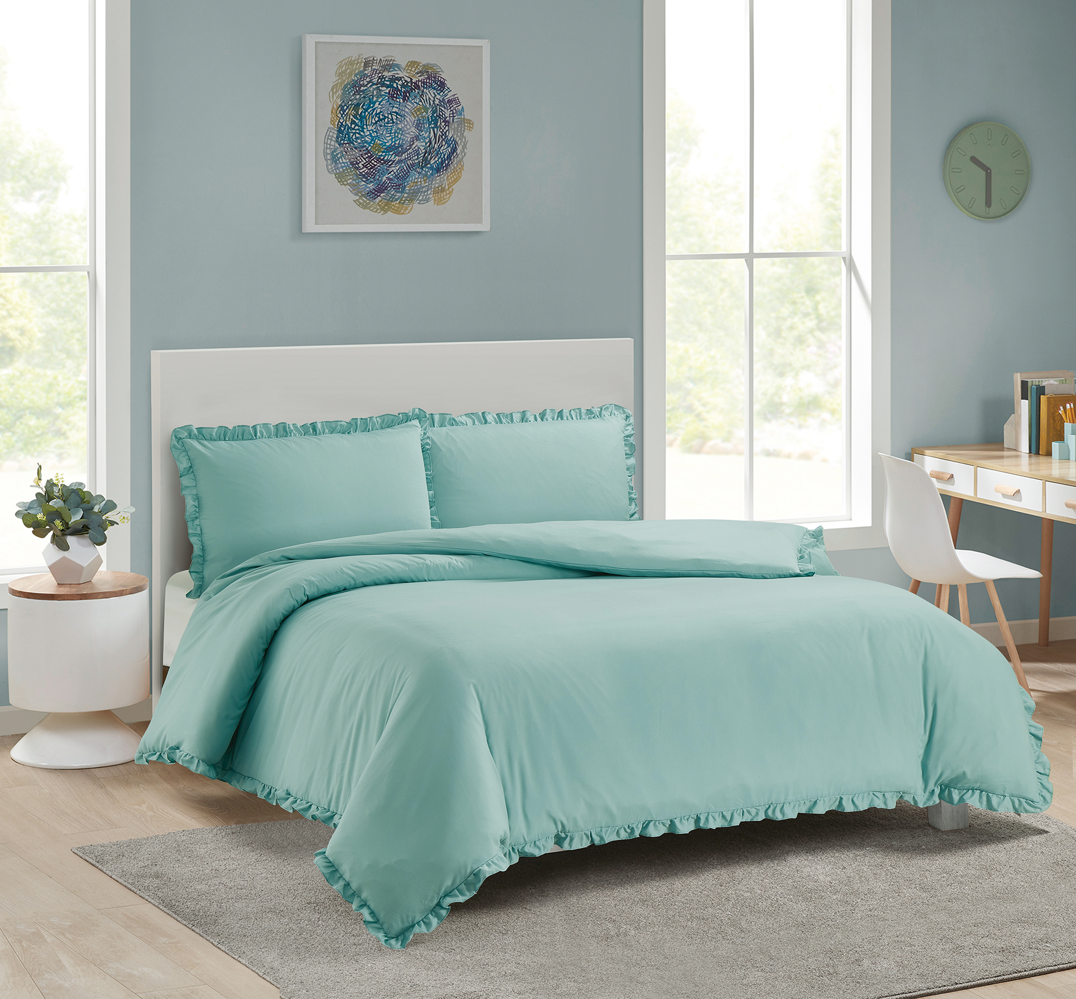 Wholesale 3pcs 100% Polyester Microfiber Fitted Flat Pillow Case Bedding Fabric Bed Sheet Bed Set