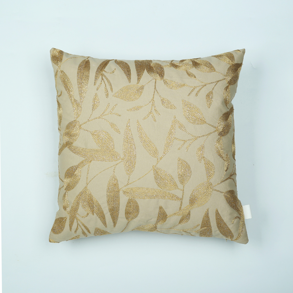 Wholesale Golden Embroidery Leaves Cushion Covers Ready To Ship Home Decor Pillow Cases