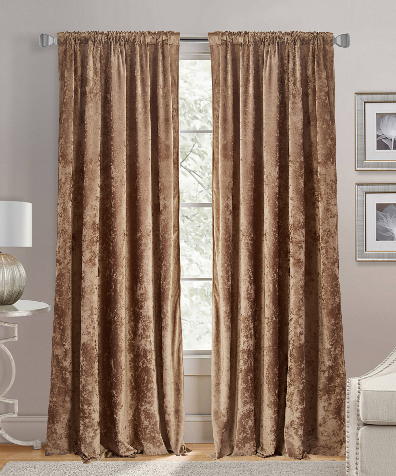 Velvet Solid Color Curtain Window Blackout Curtains For The Bedroom Living Room European Luxury