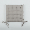  Chair pads with ties，seat chair pads with 12 points stitched, Linen-like texture 