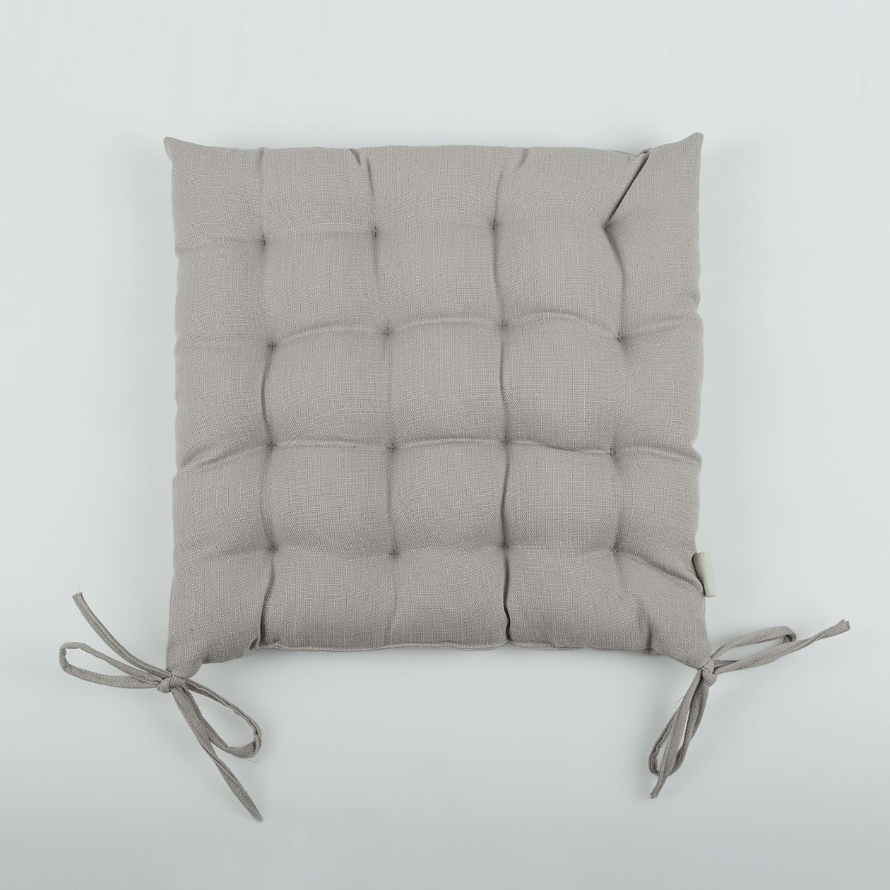  Chair pads with ties，seat chair pads with 12 points stitched, Linen-like texture 