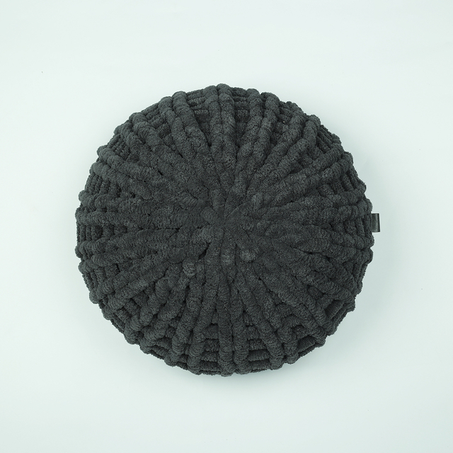 Most Popular Knit Chenille Seat Pad Acrylic Throw Cushions Chunky Yarn Circle Pillows Candy Cushion