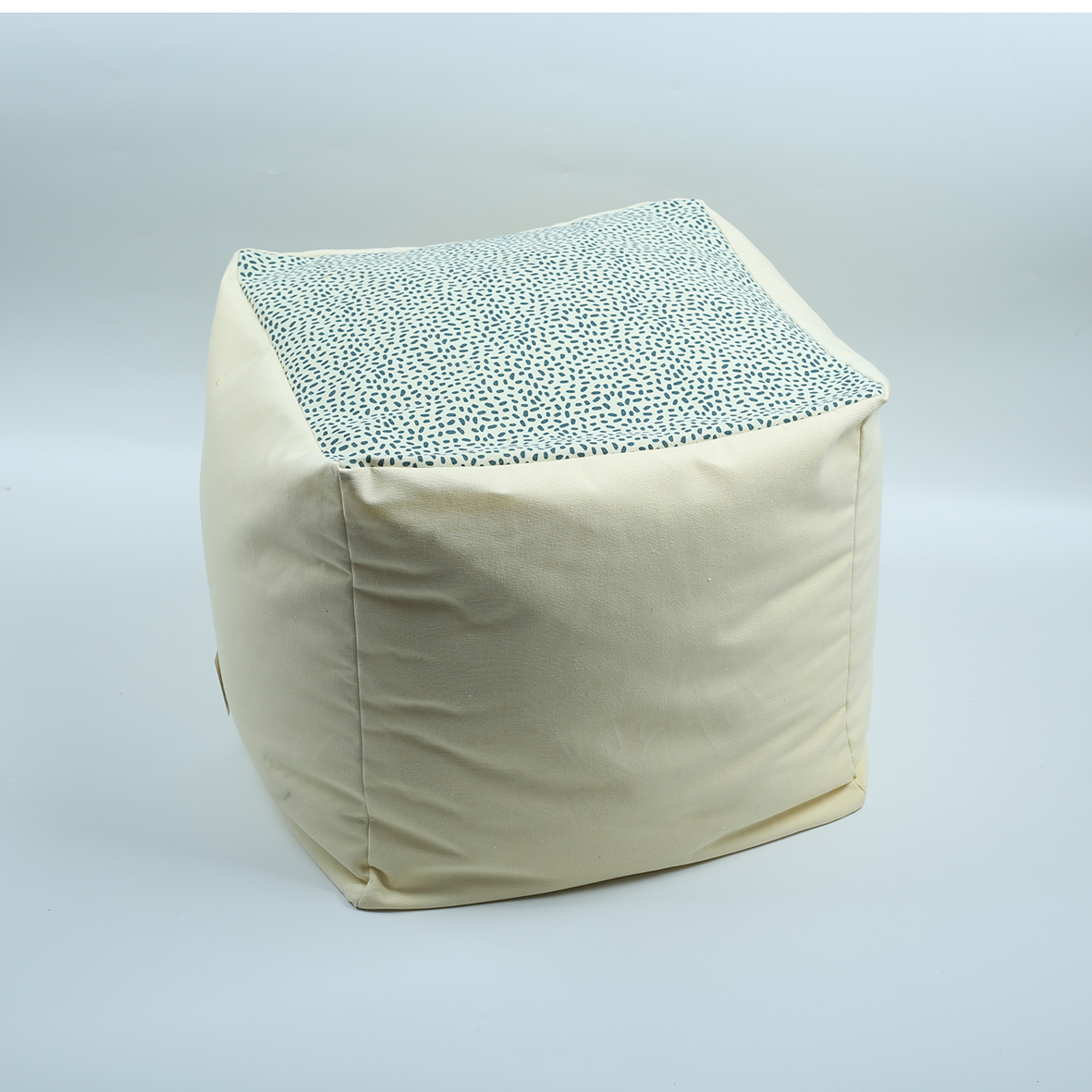 Wholesale Living Room Bedroom Decor Cotton Woven Detachable Foldable Floor Foot Stool Pouf