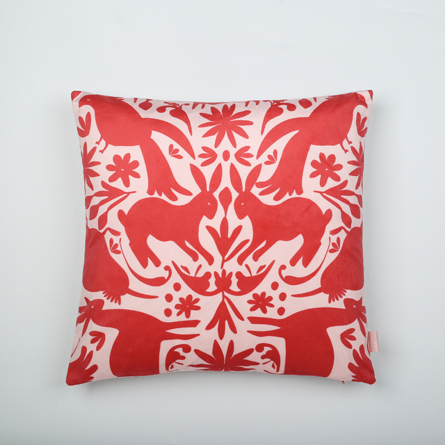 Velvet Print Square Cushion Cover Decorative Pillow Living Room Bedroom Pillow Cover 45x45cm Pillow Cases