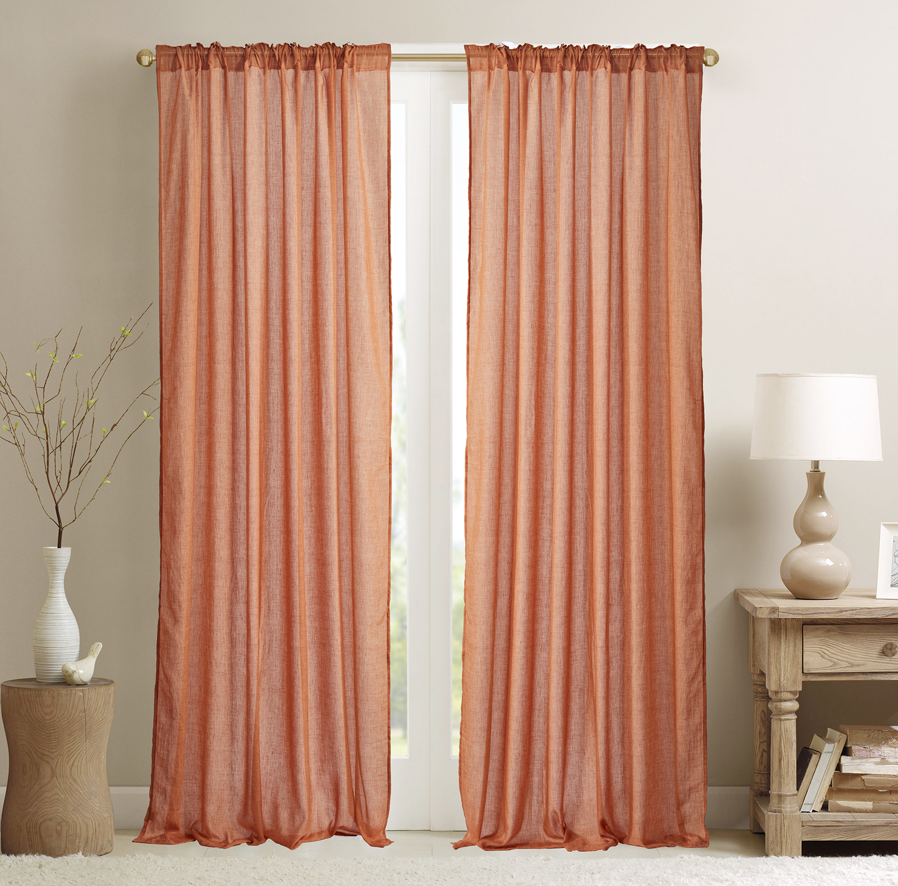 High Quality Yarn Curtain with Functional Tape 