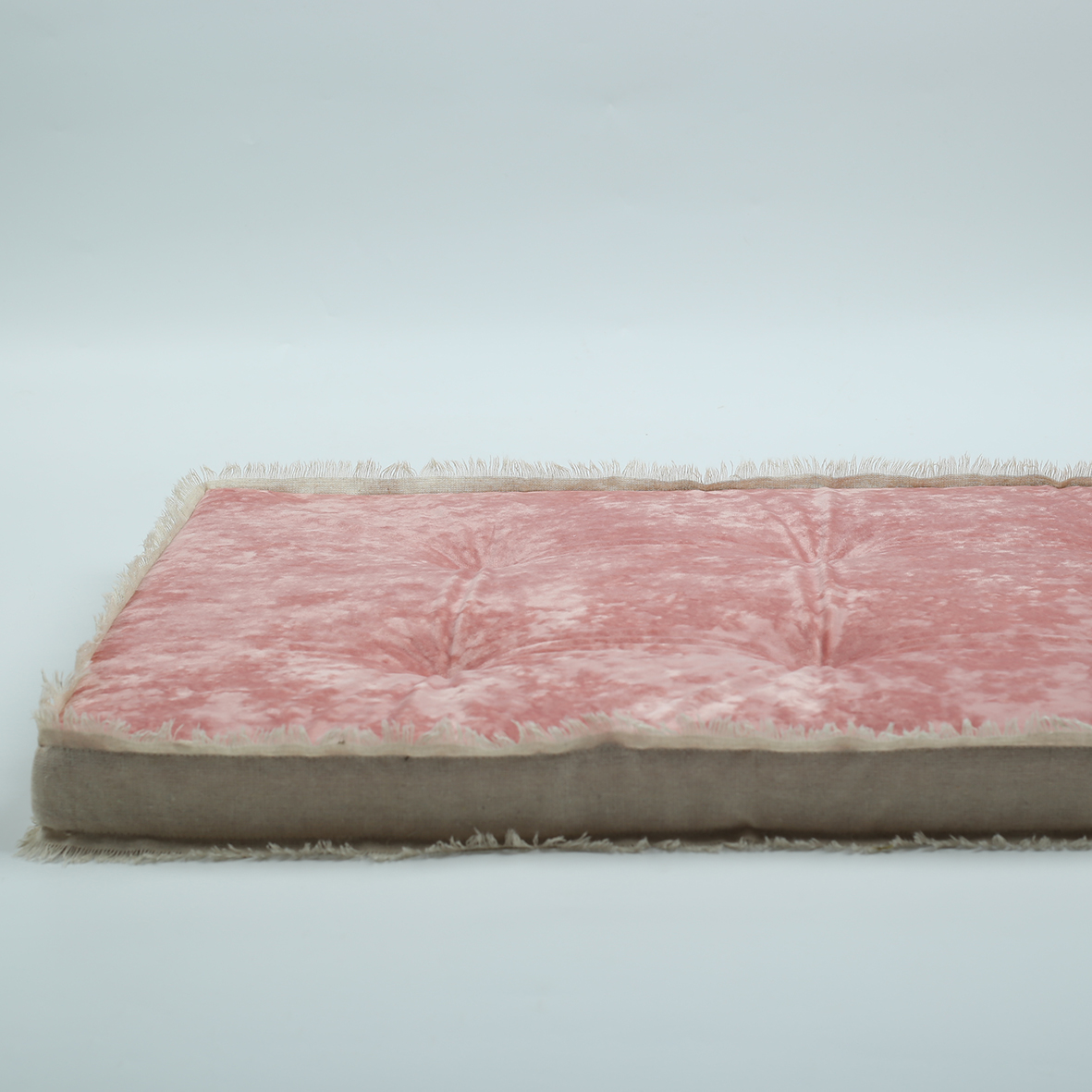 Velvet Floor Cushion with Filling And Raw Edge Gardern Sitting Cushions for Floor