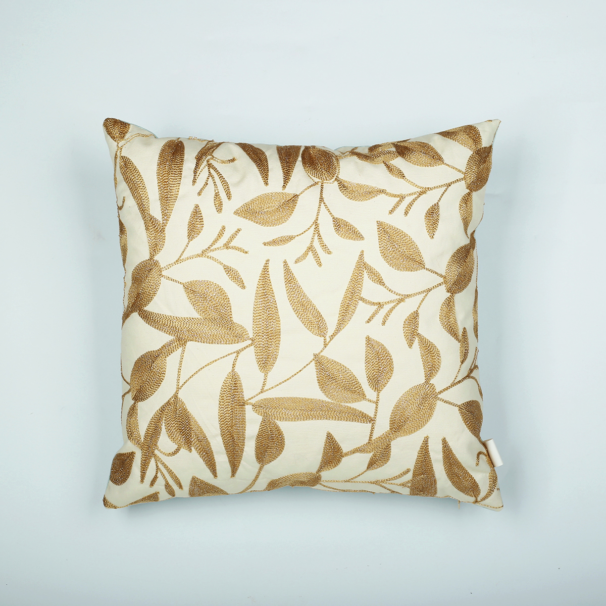 Wholesale Golden Embroidery Leaves Cushion Covers Ready To Ship Home Decor Pillow Cases