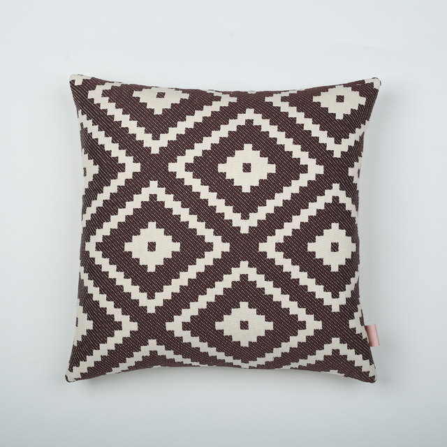 Geometric Jacquard Throw Pillow Case for Home Sofa Decor