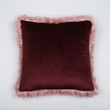 Velevt Cushion Pillowcase with Tassels Fringe 100%polyester Cushion 18x18 Inch