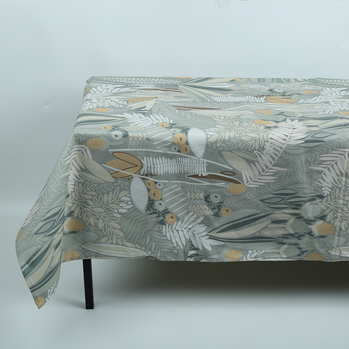 One Layer Print Tablecloth Polyester And Cotton 