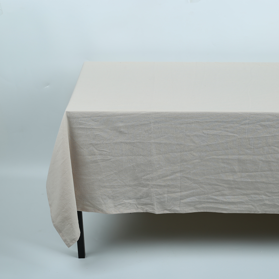 One Layer Solid Cotton Rectangle Tablecloth 