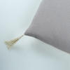 Plain cushion ，Linen-like texture，Cotton tassel