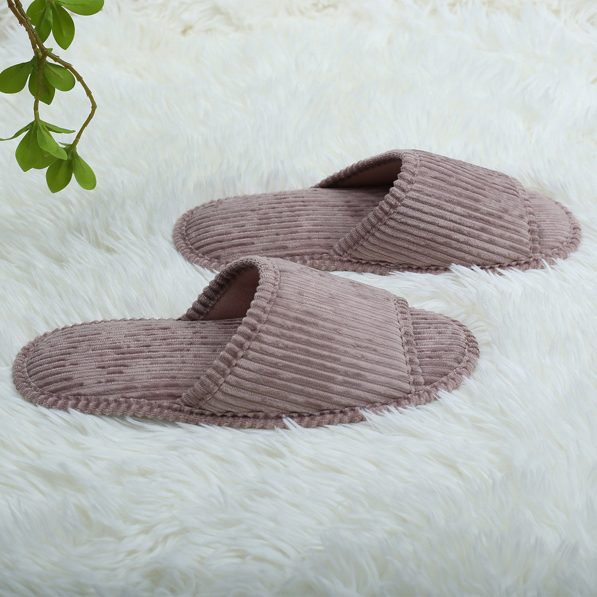 Warm House Shoes Sample Home Slipper Cozy Corduroy Indoor Slippers