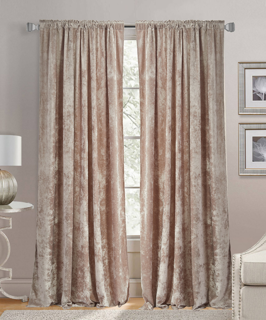 Velvet Solid Color Curtain Window Blackout Curtains For The Bedroom Living Room European Luxury