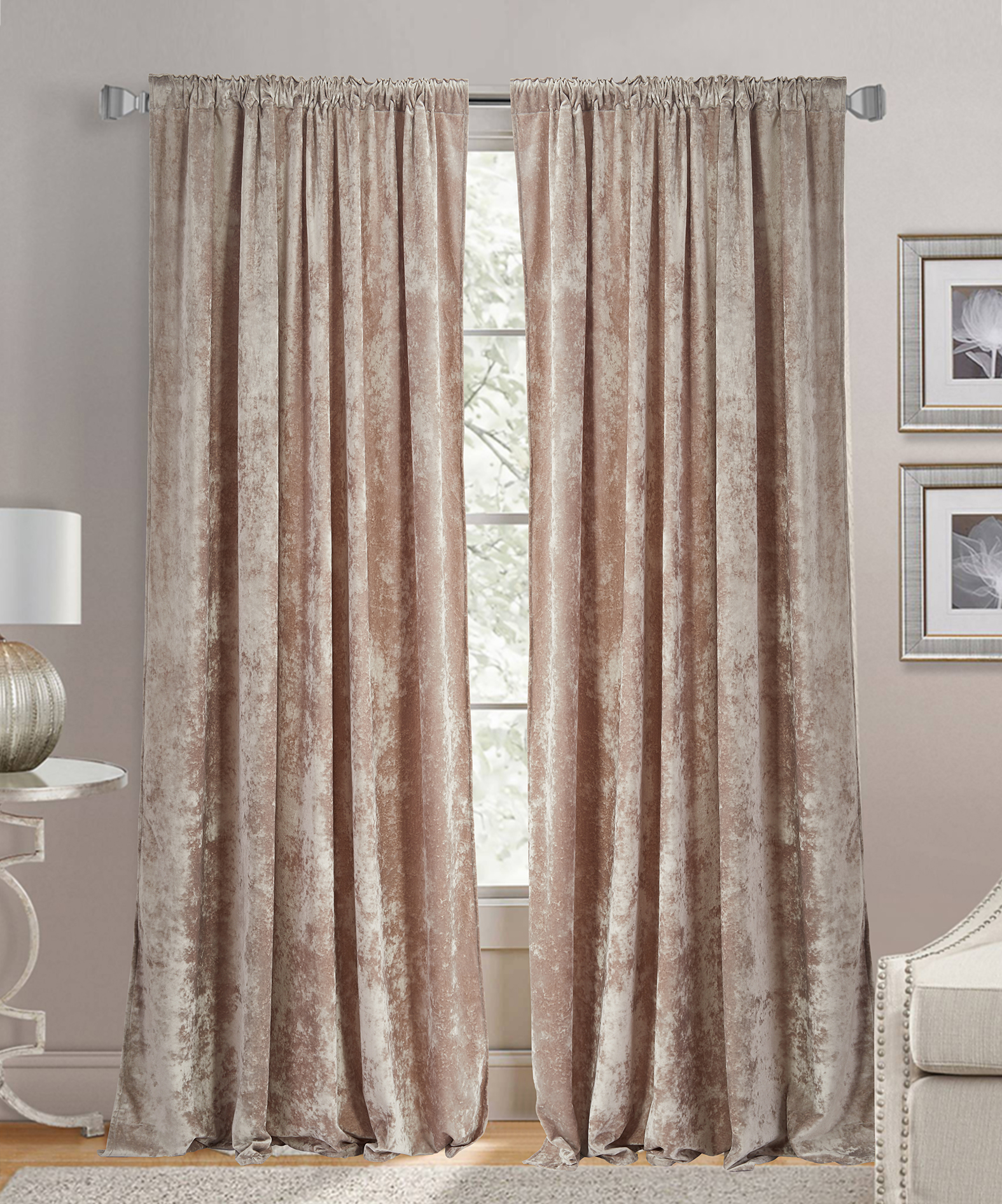 Velvet Solid Color Curtain Window Blackout Curtains For The Bedroom Living Room European Luxury